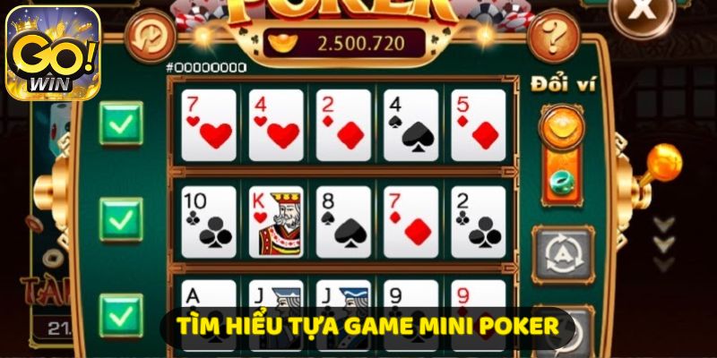 Giao diện chính của trò chơi Mini Poker tại Gowin